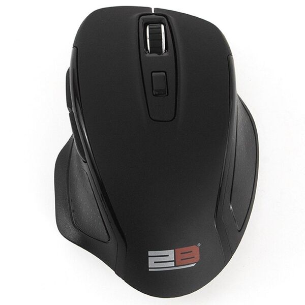 2B, MO306, Mouse, Wireless, 1000DPI, Black.