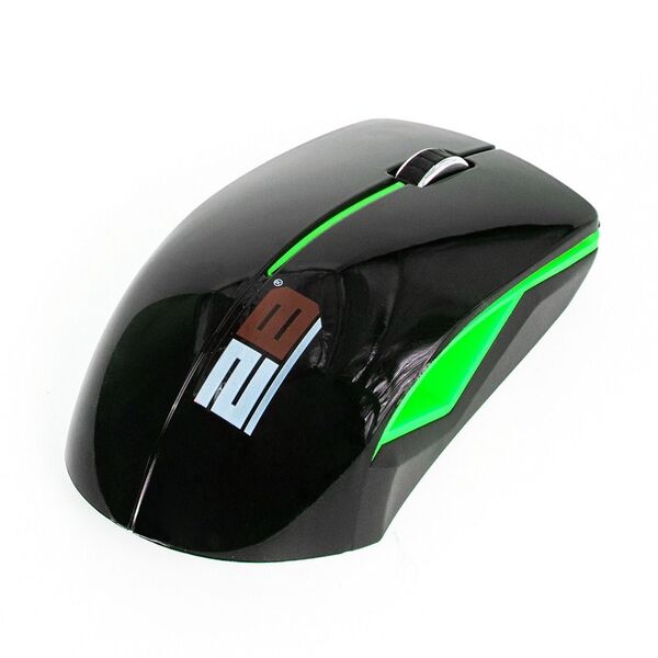 2B, MO33N, Mouse, Wireless, 2.4G, Green x Black.