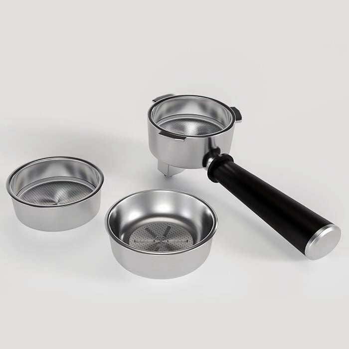 ماكينة صنع قهوة الإسبريسو من ميانتا، 2 كوب، 1350 واط، لون فضي، CM31916A.