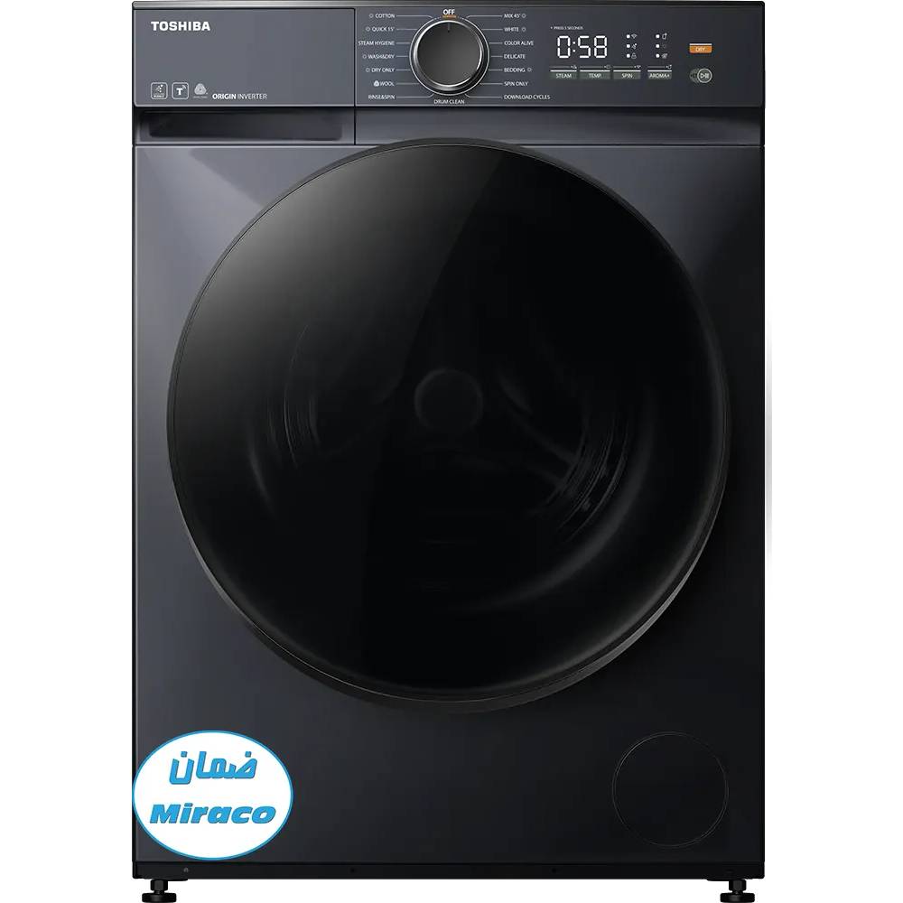 غسالة توشيبا ديجيتال فول اوتوماتيك انفرتر 8.5 كجم رمادي TW-T21BU95UWEG(MG).