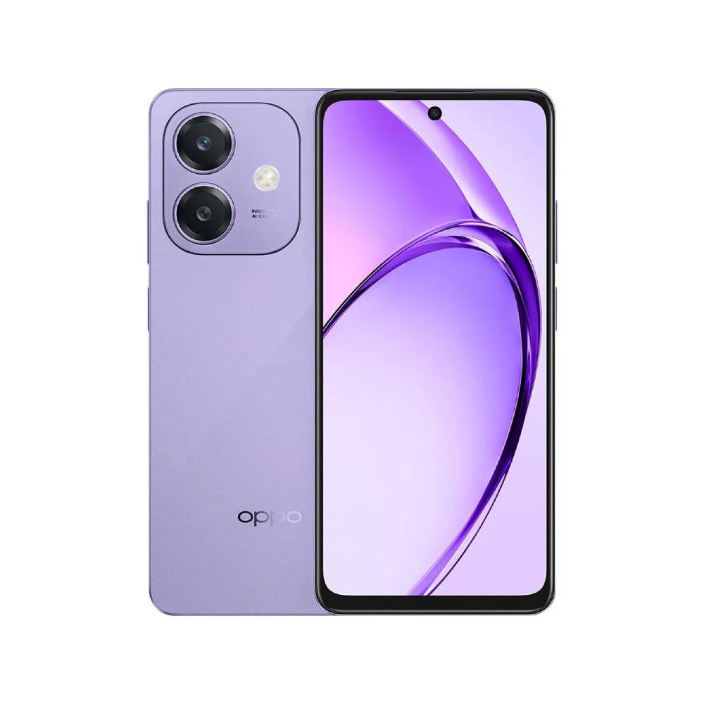 موبايل اوبو A3 256 جيجابايت و8 جيجابايت رام و4G ثنائي الشريحة باللون البنفسجي.