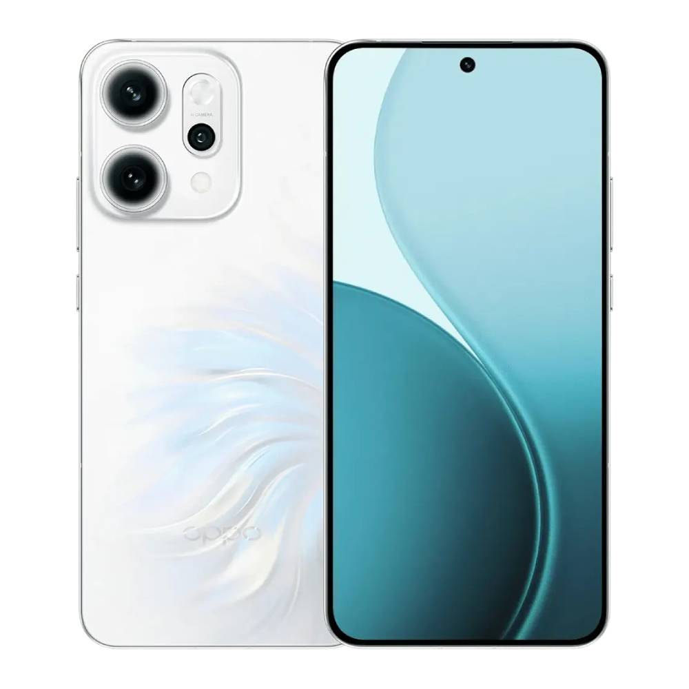 اوبو رينو 14 ثنائي الشريحة 5G موبايل 256 جيجا 12 جيجا رام أبيض.