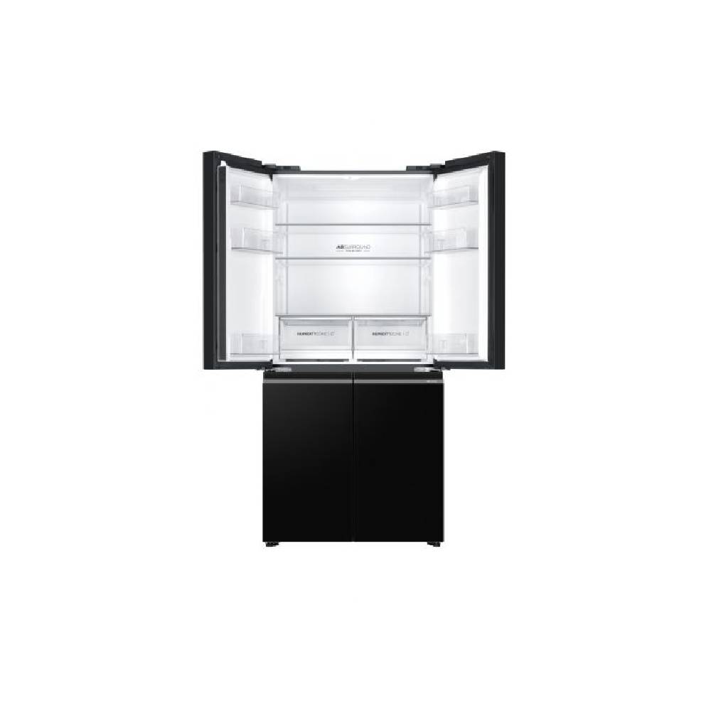 Haier Refrigerator 504 Liter Inverter Glass Black HRF-580 TDBG.