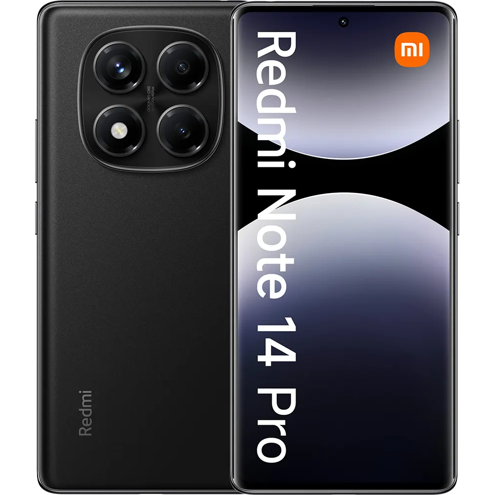 Xiaomi Redmi Note 14 Pro Dual SIM, 512GB, 12GB RAM, 4G LTE - Midnight Black