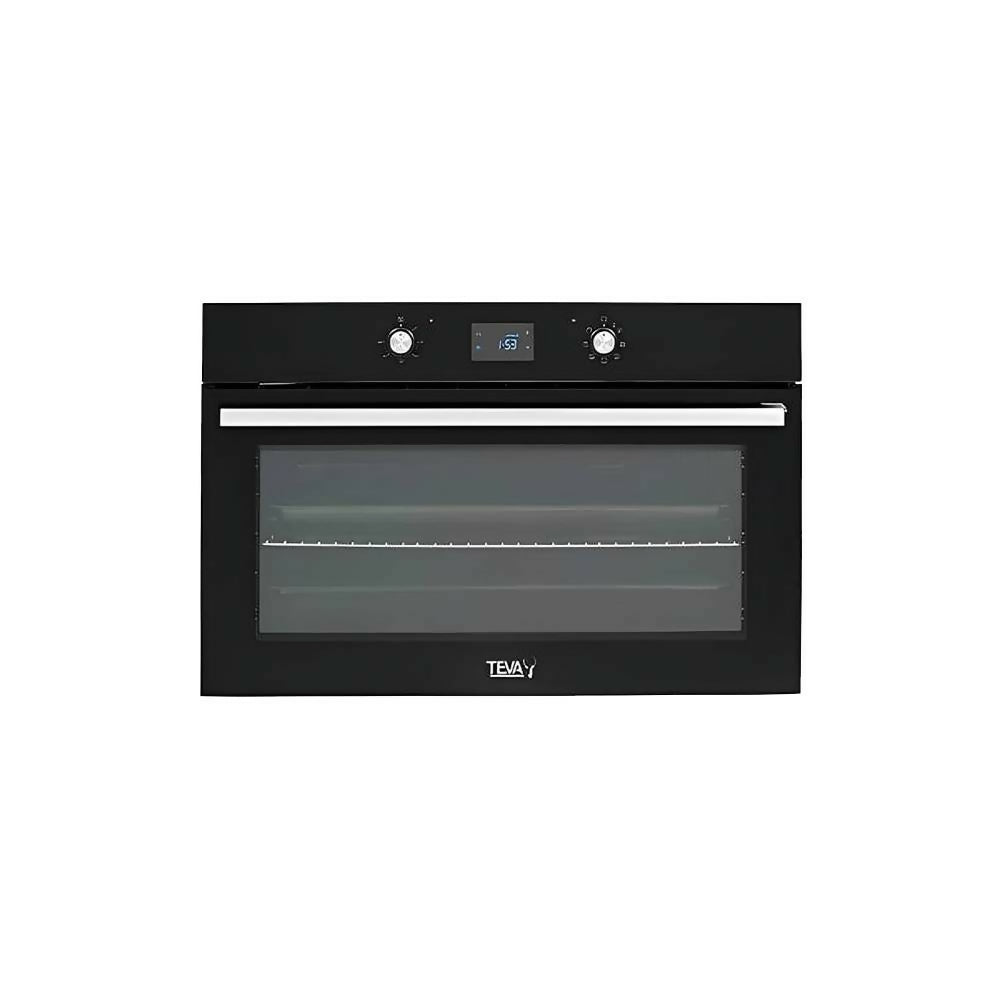 Teva Built In Gas Oven 90 Cm 97 Liter Black QGSTYL 125 DT BLACK.
