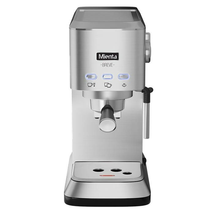 ماكينة صنع قهوة الإسبريسو من ميانتا، 2 كوب، 1350 واط، لون فضي، CM31916A.