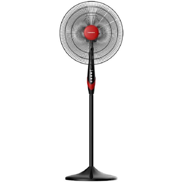 TORNADO Stand Fan 18 Inch With 4 Plastic Blades and 3 Speeds In Black Color TSF-18XW