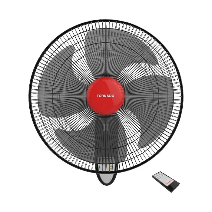 Tornado, EPS-16R, Wall Fan, 16 Inch, 4 Blades, Black.