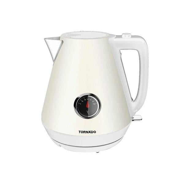 Tornado, TKP-2217-TC, Kettle 1.7 Liter, 1850-2200 Watt, White.