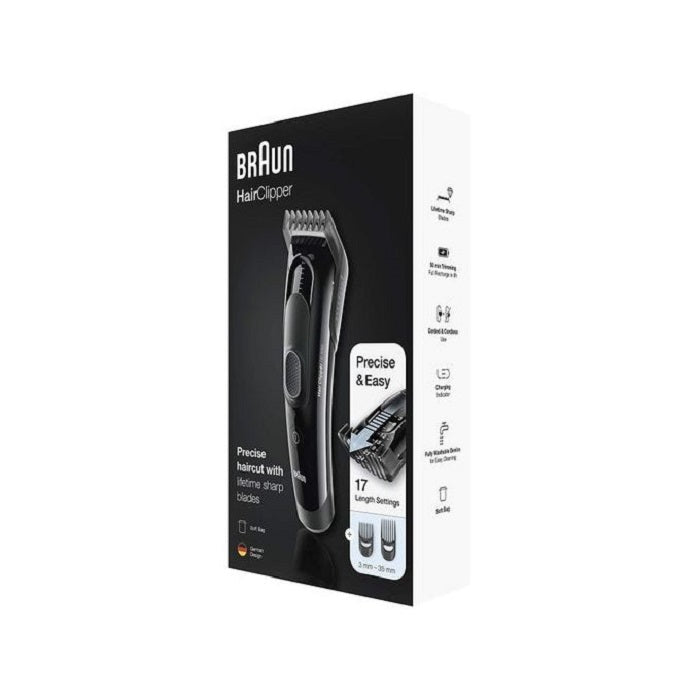 Braun Hair Clipper HC5050 With 2 Combs For 16 Precise Length Settings –  Rizkalla