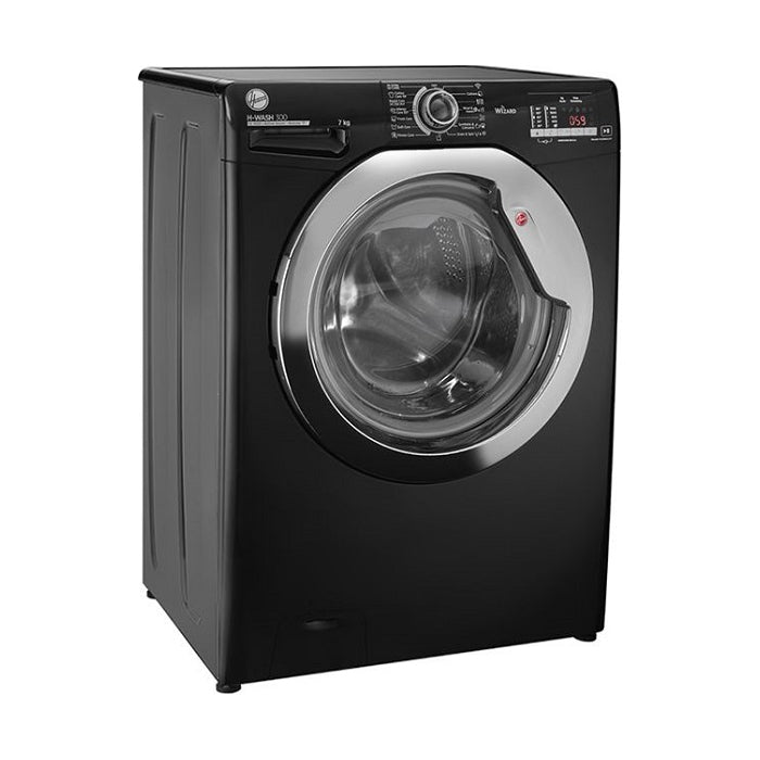 Hoover, H3WS173DC3B-ELA, Washing Machine, 7 Kg, Black.