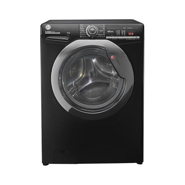 Hoover, H3WS383TAC3B-ELA, Washing Machine, 8 Kg, Black.