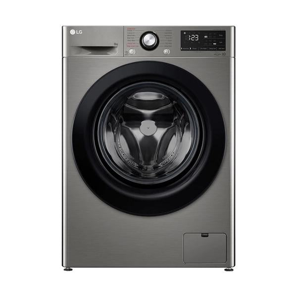 LG, F4R3TYG6P, Washing Machine, 8 kg, Silver.