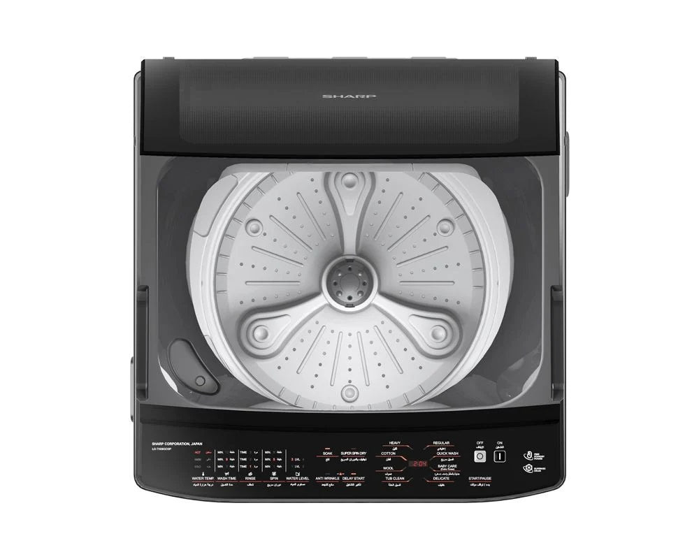 Sharp, ES-TN09GDSP, Washing Machine, 9 Kg, Dark Silver.